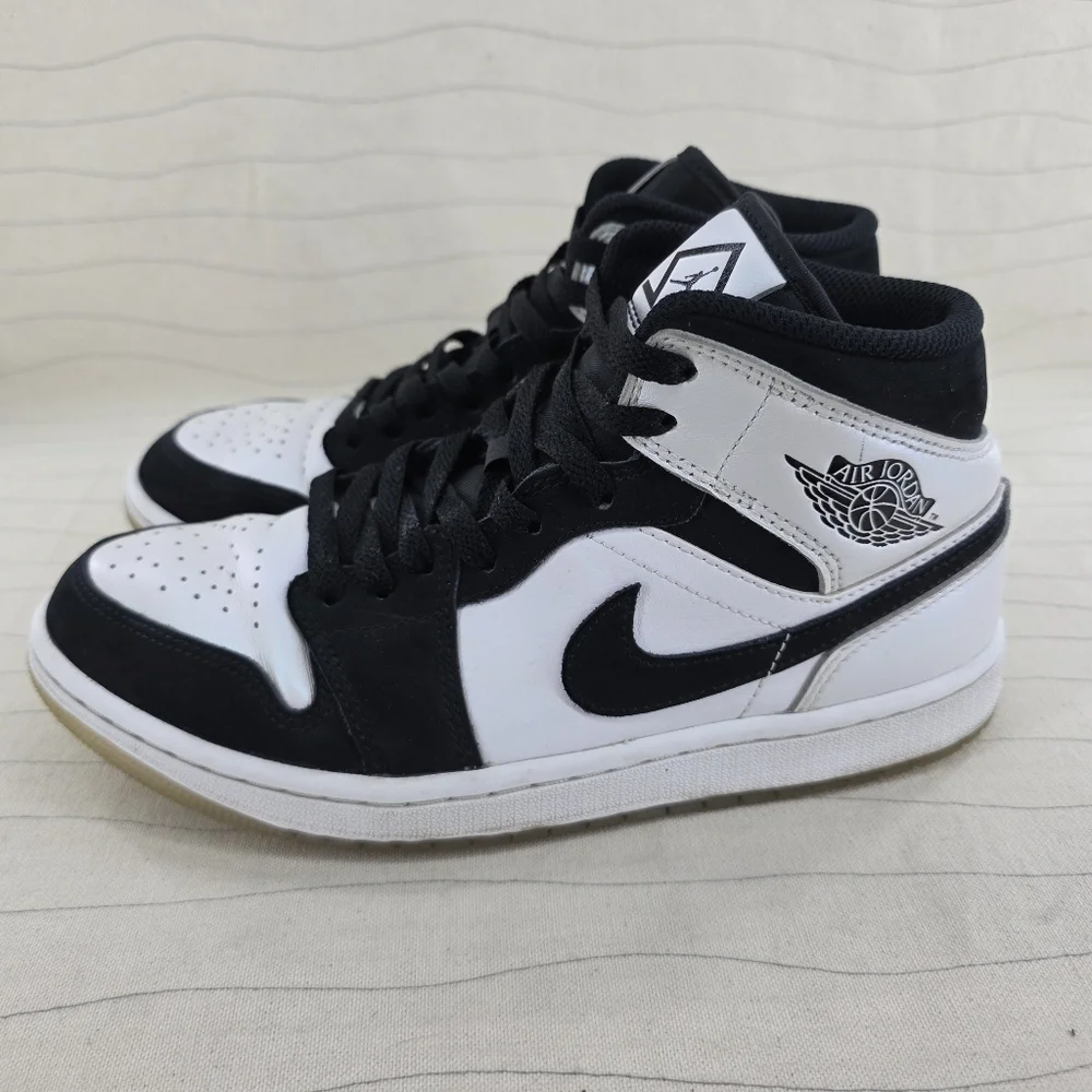 Nike Mens Air Jordan 1 Mid SE Diamond Shorts Pearl/Black Shoes DH6933-100 Size 7